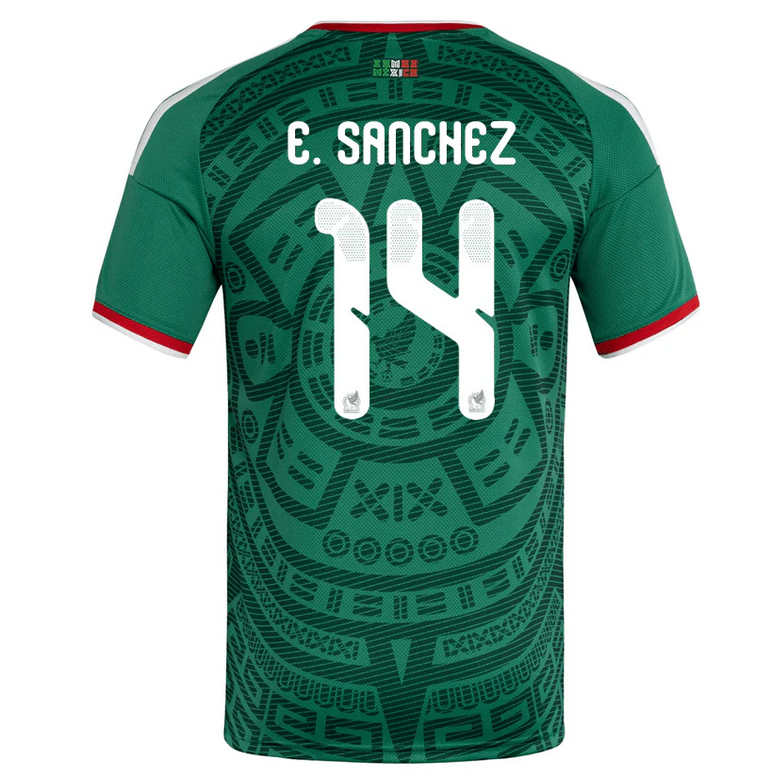 Mexiko Hemma VM 2026 Herr – Érick Sánchez #14 matchtröja