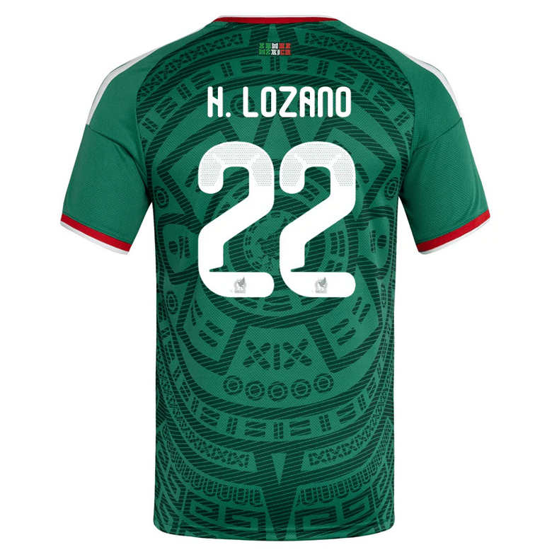 Mexiko Hemma VM 2026 Herr – Hirving Lozano #22 matchtröja