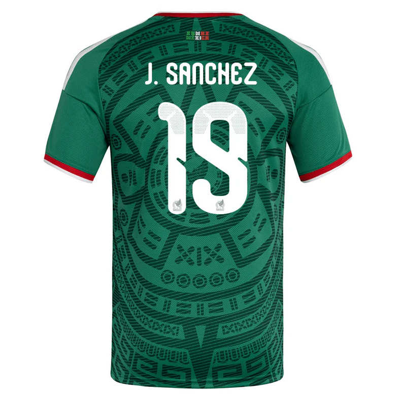 Mexiko Hemma VM 2026 Herr – Jorge Sánchez #19 matchtröja