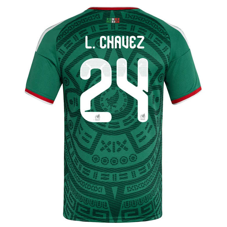 Mexiko Hemma VM 2026 Herr – Luis Chávez #24 matchtröja