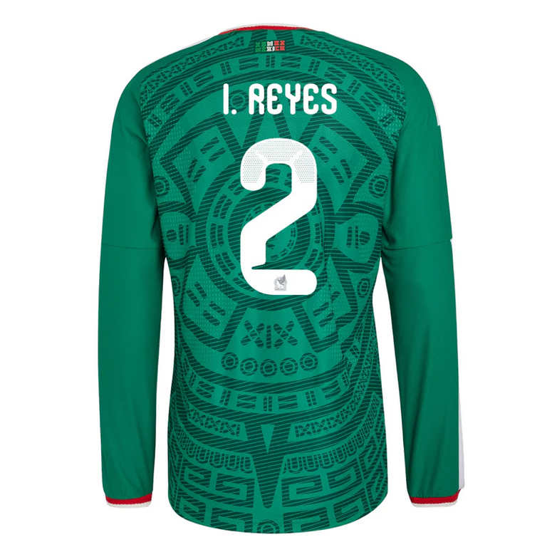 Mexiko Hemma VM 2026 Israel Reyes #2 Herr Långärmad matchtröja