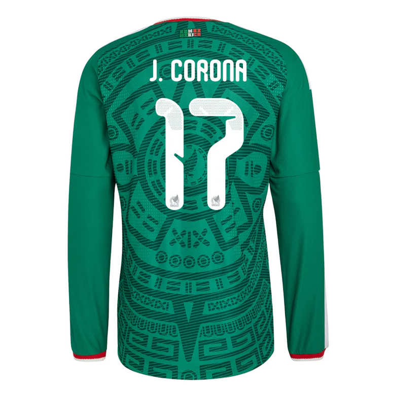Mexiko Hemma VM 2026 Jesús Manuel Corona #17 Herr Långärmad matchtröja