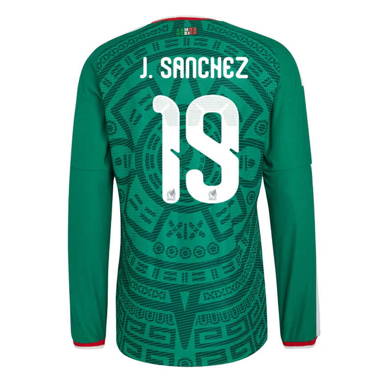 Mexiko Hemma VM 2026 Jorge Sánchez #19 Herr Långärmad matchtröja