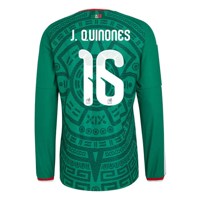 Mexiko Hemma VM 2026 Julián Quiñones #16 Herr Långärmad matchtröja