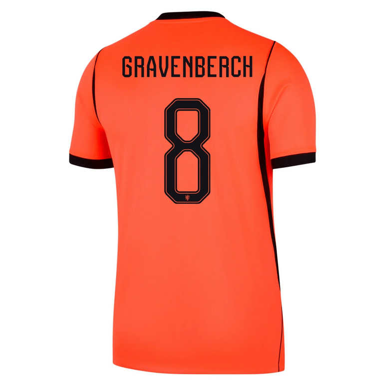 Nederländerna Hemma VM 2026 Herr – Ryan Gravenberch #8 matchtröja