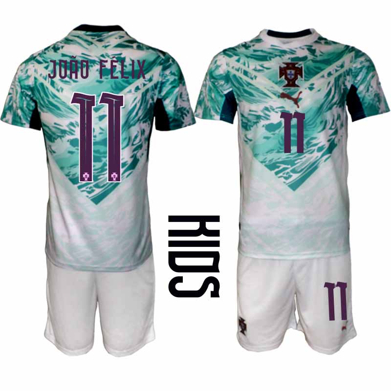Portugal Bortatröja VM 2026 Barn – João Félix #11 Fotbollsset