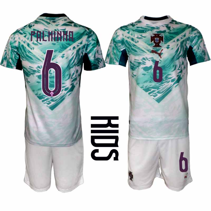 Portugal Bortatröja VM 2026 Barn – João Palhinha #6 Fotbollsset