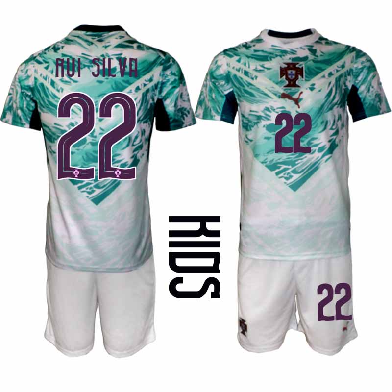 Portugal Bortatröja VM 2026 Barn – Rui Silva #22 Fotbollsset