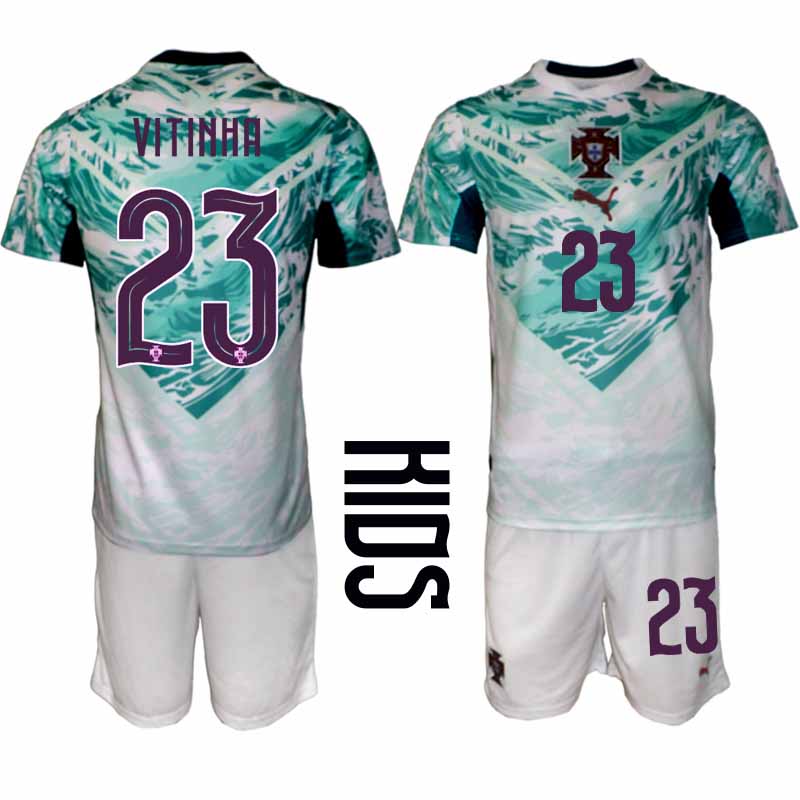 Portugal Bortatröja VM 2026 Barn – Vitinha #23 Fotbollsset