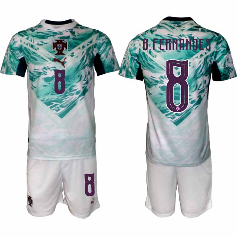 Portugal Bortatröja VM 2026 Herr – Bruno Fernandes #8 Fotbollsset