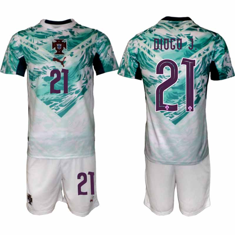 Portugal Bortatröja VM 2026 Herr – Diogo Jota #21 Fotbollsset