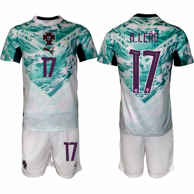 Portugal Bortatröja VM 2026 Herr – Rafael Leão #17 Fotbollsset