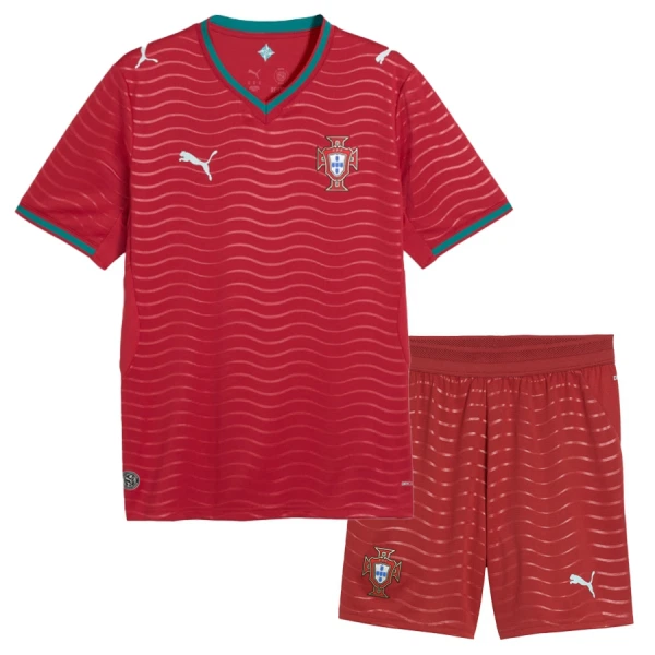 Portugal Hemma VM 2026 Barn Kortärmad matchtröja + Shorts