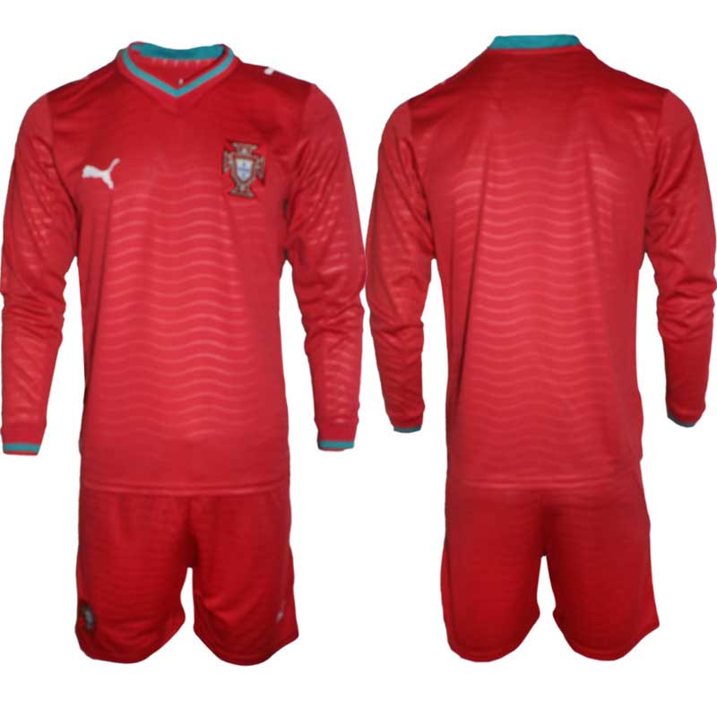 Portugal VM 2026 Hemma Herr Långärmad Fotbollsställ