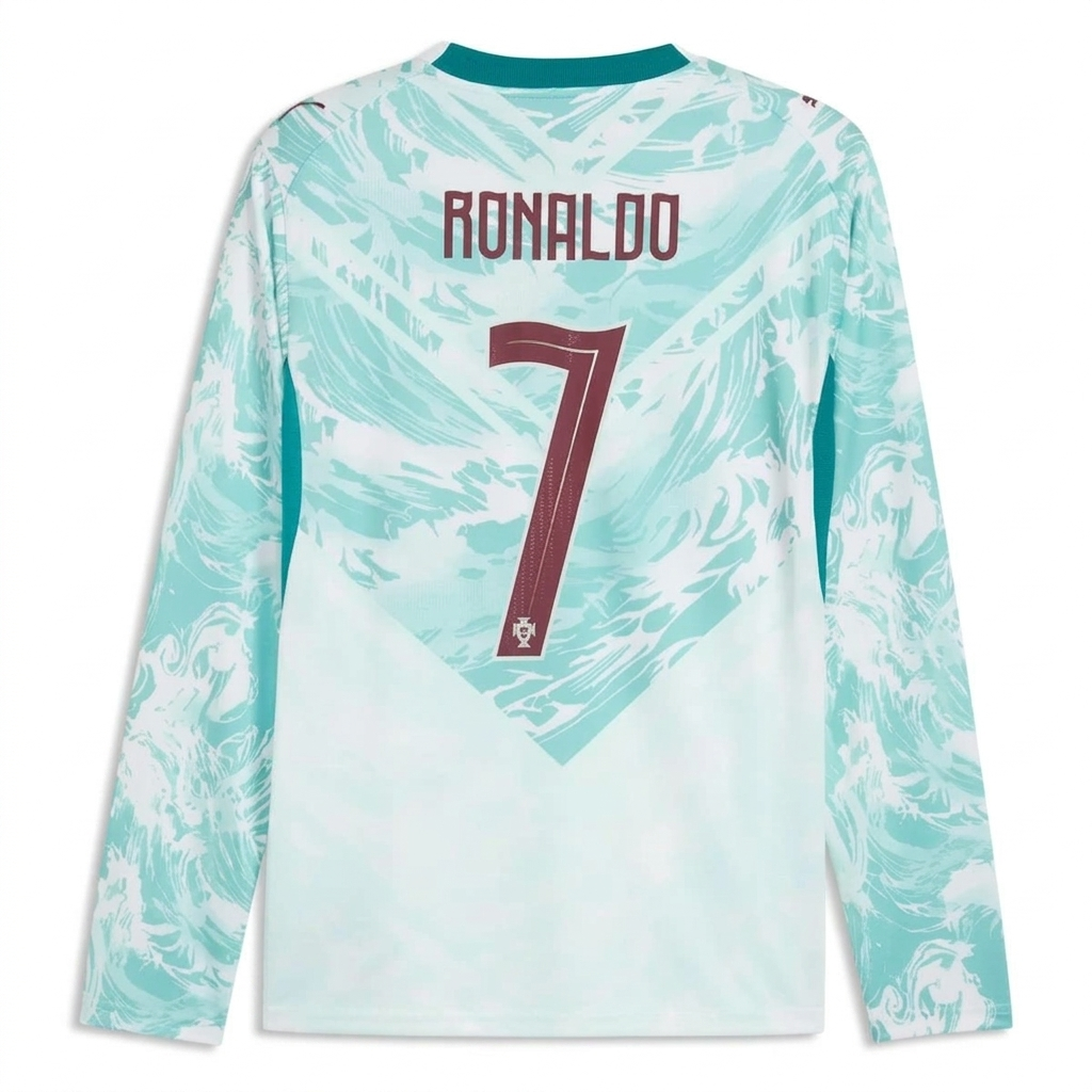Portugal VM 2026 Borta Herr Cristiano Ronaldo #7 Långärmad matchtröja