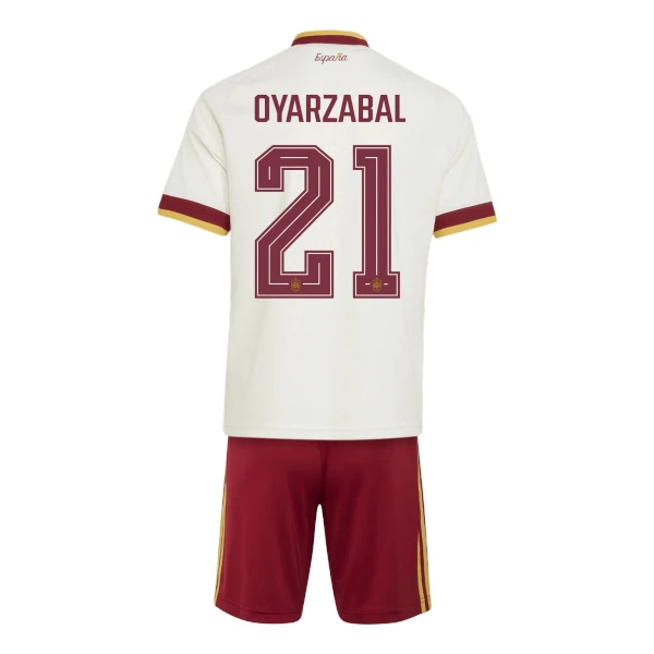 Spanien Bortaställ VM 2026 Barn – Mikel Oyarzabal #21 Tröja