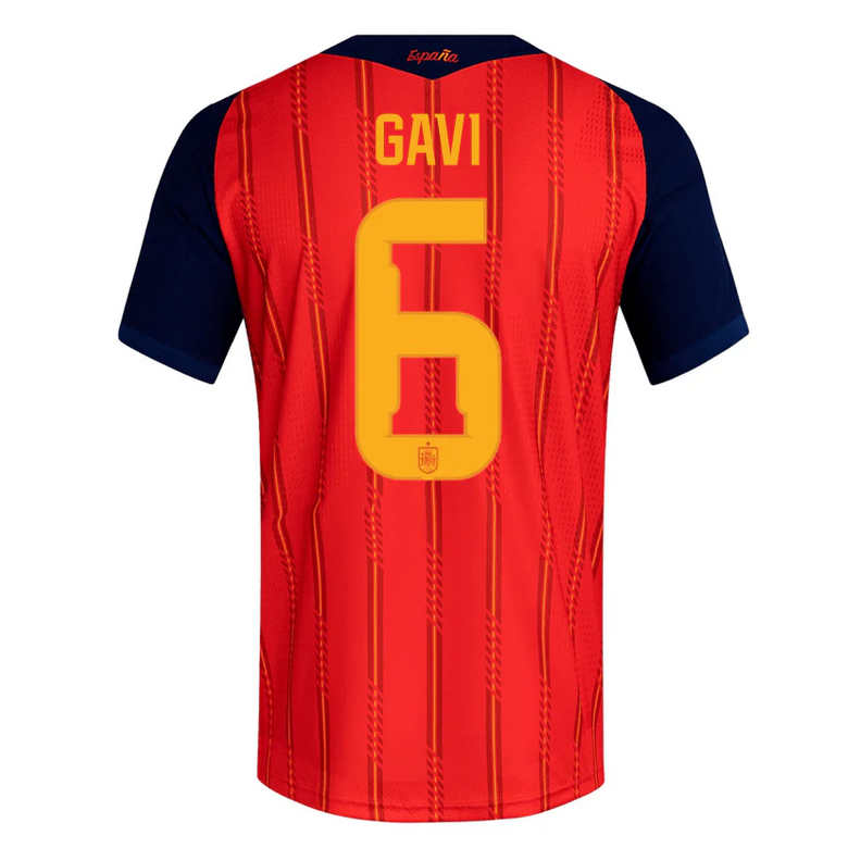 Spanien Hemma VM 2026 Herr – Gavi #6 matchtröja