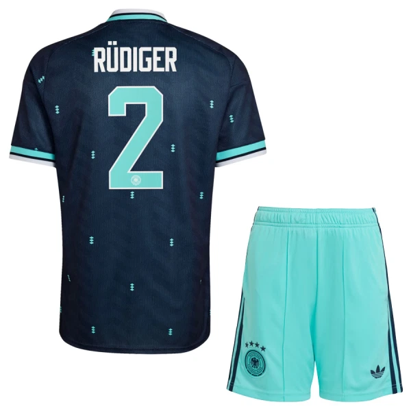 Tyskland Bortatröja VM 2026 Barn – Antonio Rüdiger #2 matchtröja