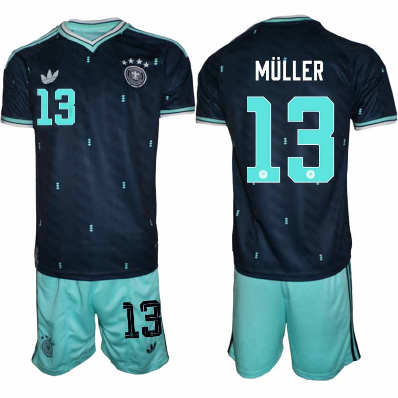 Tyskland Bortatröja VM 2026 Herr – Thomas Müller #13 Fotbollsset