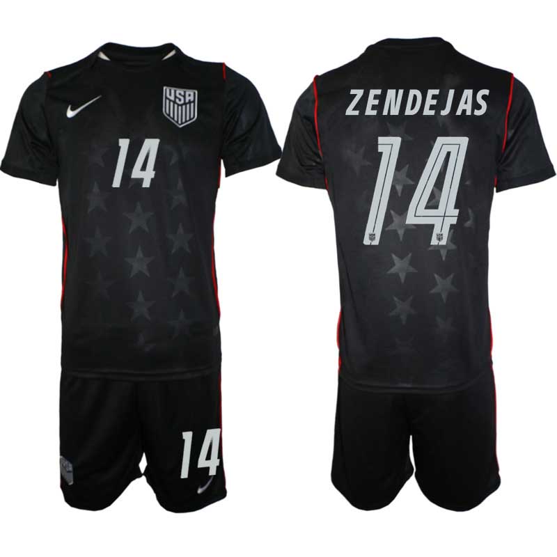 USA Landslagströja VM 2026 Borta Alejandro Zendejas #14 Herr Fotbollströja Kit
