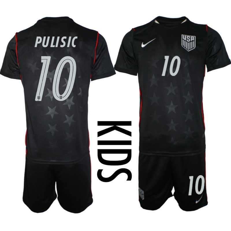 USA Landslagströja VM 2026 Borta Barn Fotbollsset Christian Pulisic #10