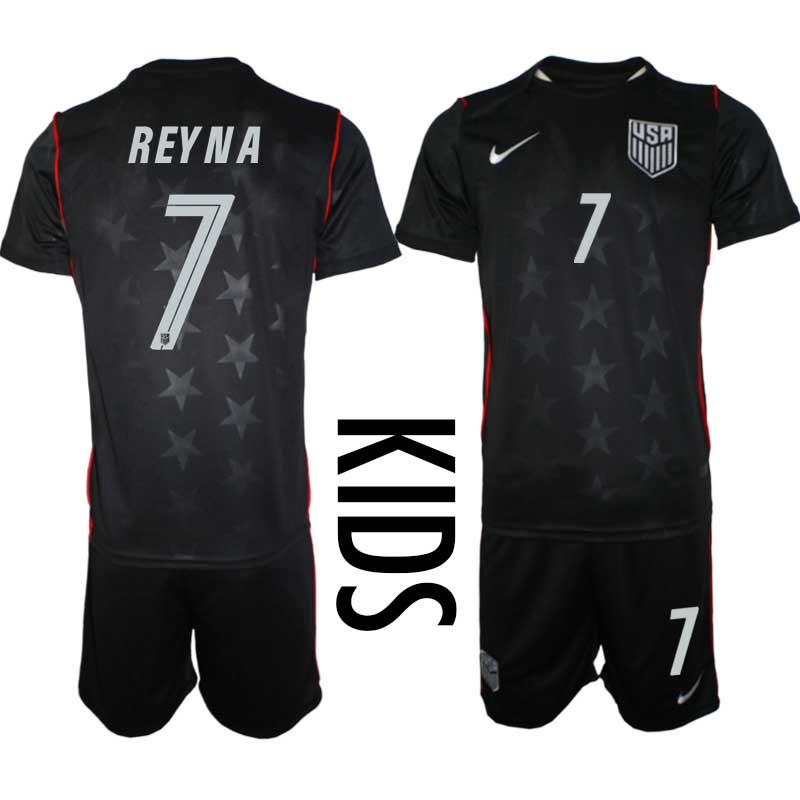 USA Landslagströja VM 2026 Borta Barn Fotbollsset Gio Reyna #7