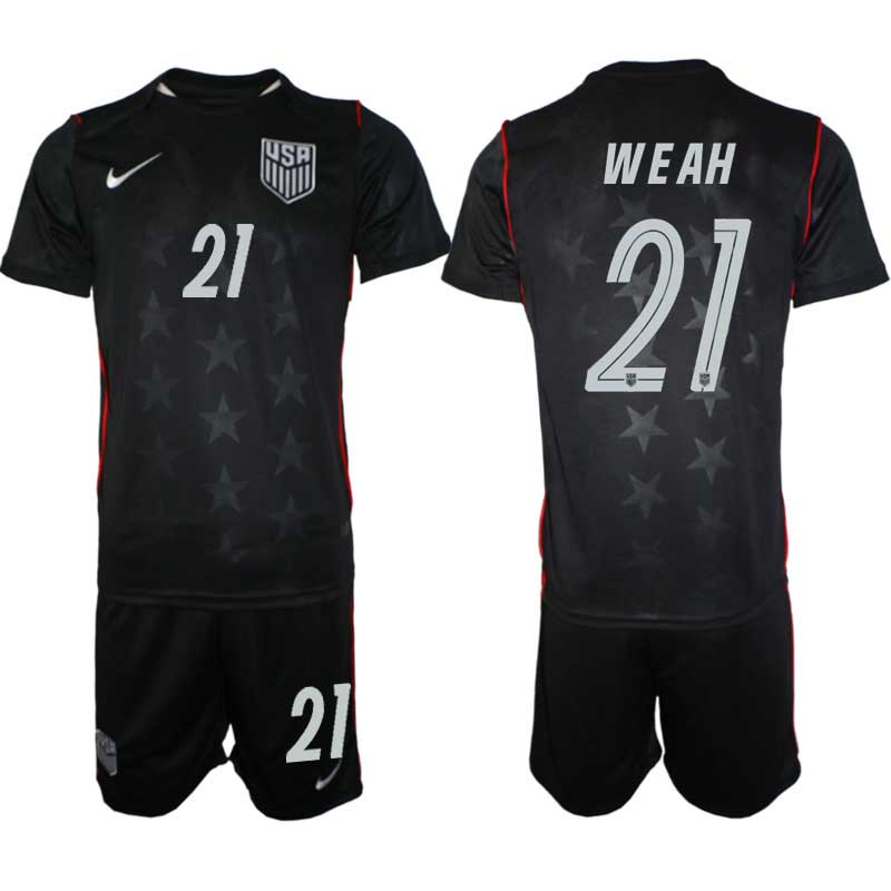 USA Landslagströja VM 2026 Borta Tim Weah #21 Herr Fotbollströja Kit