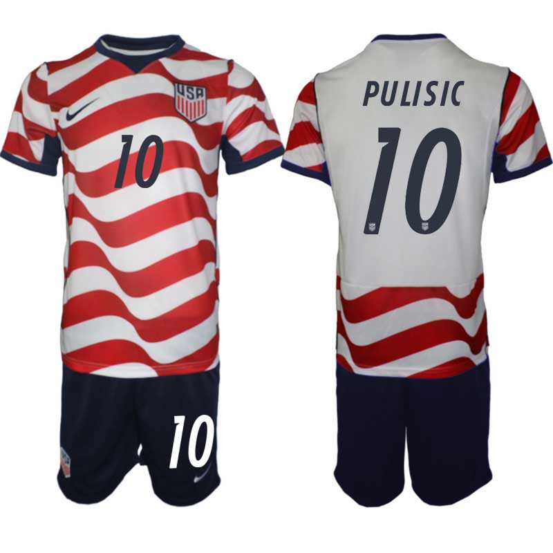USA Landslagströja VM 2026 Hemma Christian Pulisic #10 Herr Matchställ