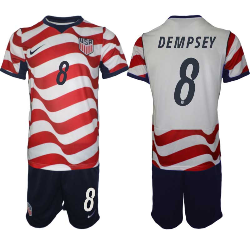 USA Landslagströja VM 2026 Hemma Clint Dempsey #8 Herr Matchställ