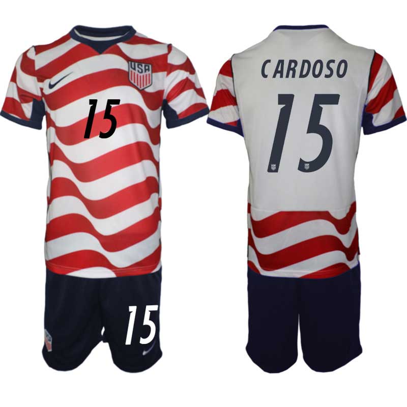 USA Landslagströja VM 2026 Hemma Johnny Cardoso #15 Herr Matchställ