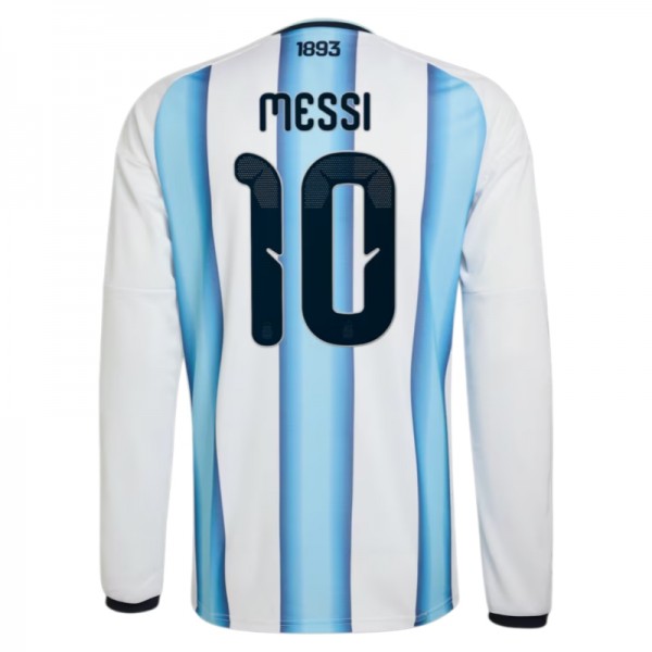 Argentina VM 2026 Hemma Herr – Lionel Messi #10 Långärmad Fotbollströjor