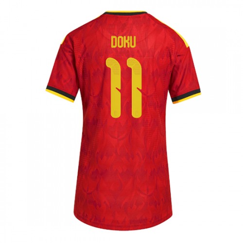 Belgien VM 2026 Hemma Jérémy Doku 11 Dam Fotbollströjor