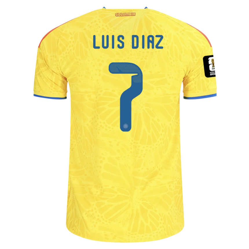 Colombia Hemma VM 2026 Herr – Luis Díaz 7 Fotbollströjor (Med VM 2026-märke)