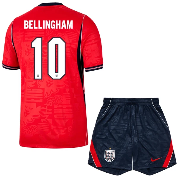 England Bortaställ VM 2026 Barn – Jude Bellingham #10 Fotbollströjor