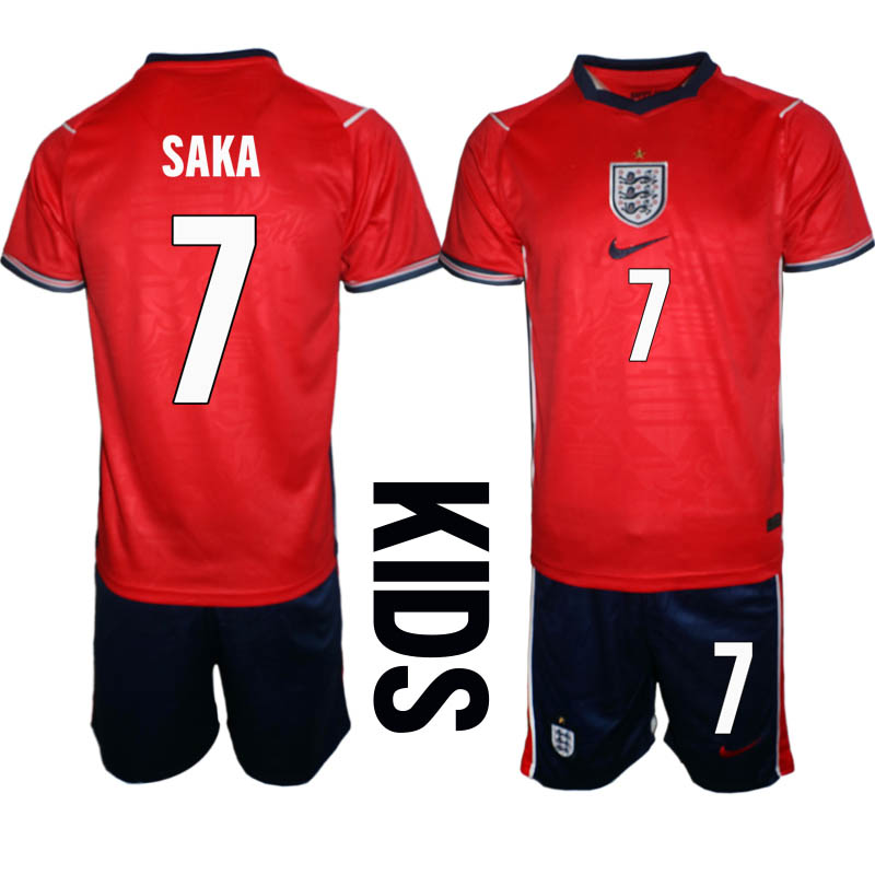 England tröja VM 2026 Borta Bukayo Saka 7 Barn Fotbollsset