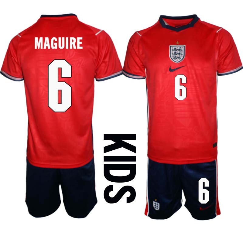 England tröja VM 2026 Borta Harry Maguire 6 Barn Fotbollsset