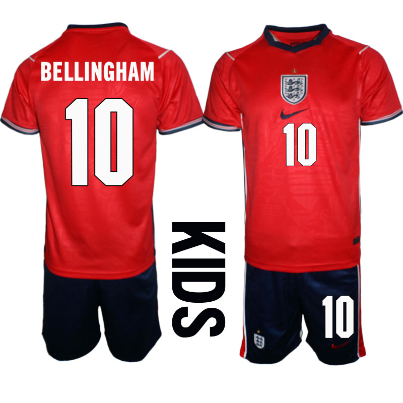England tröja VM 2026 Borta Jude Bellingham 10 Barn Fotbollsset