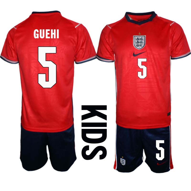 England tröja VM 2026 Borta Marc Guéhi 5 Barn Fotbollsset