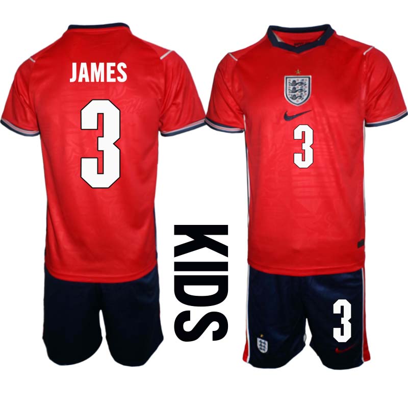England tröja VM 2026 Borta Reece James 3 Barn Fotbollsset