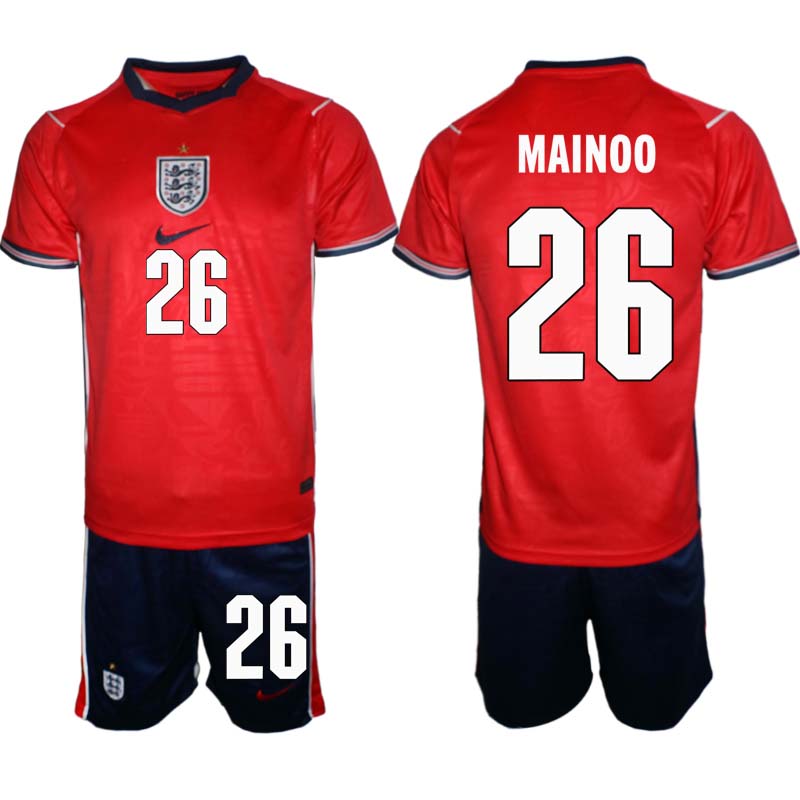 England Fotbollströja VM 2026 Borta Kobbie Mainoo 26 Herr Fotbollsset