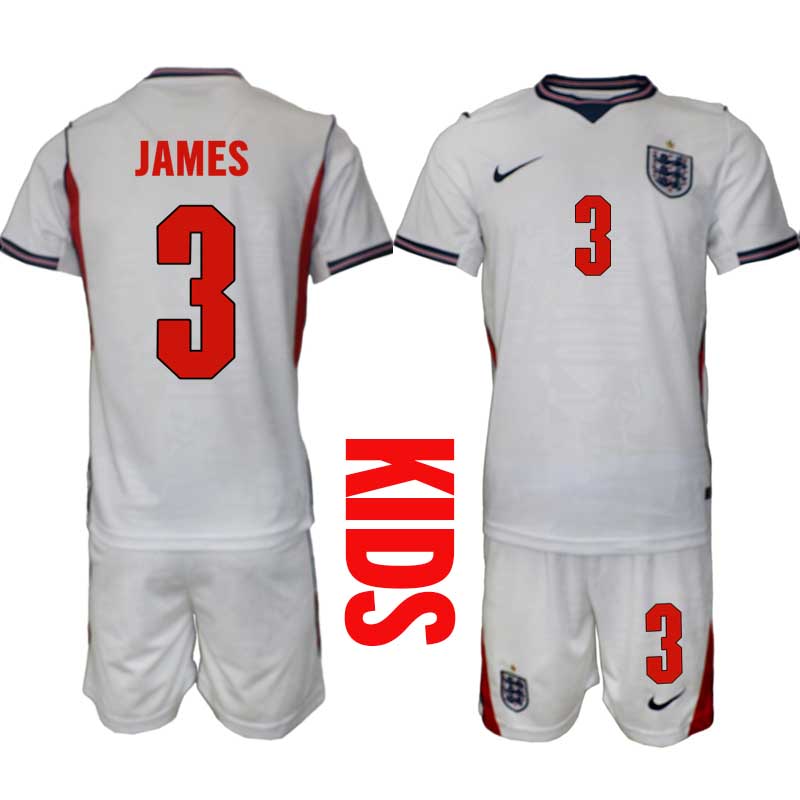 England tröja VM 2026 Hemma Reece James 3 Barn Fotbollsset