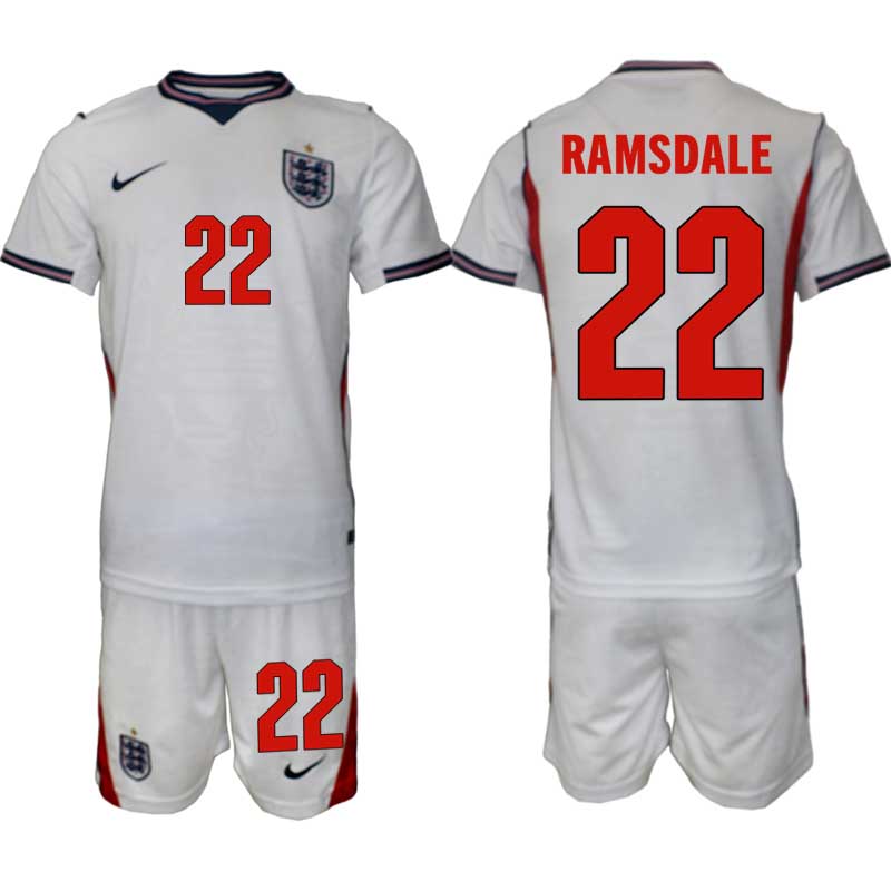 England tröja VM 2026 Hemma Aaron Ramsdale 22 Herr Fotbollsställ