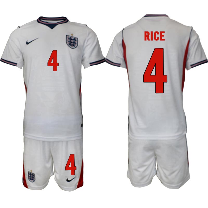 England tröja VM 2026 Hemma Declan Rice 4 Herr Fotbollsställ