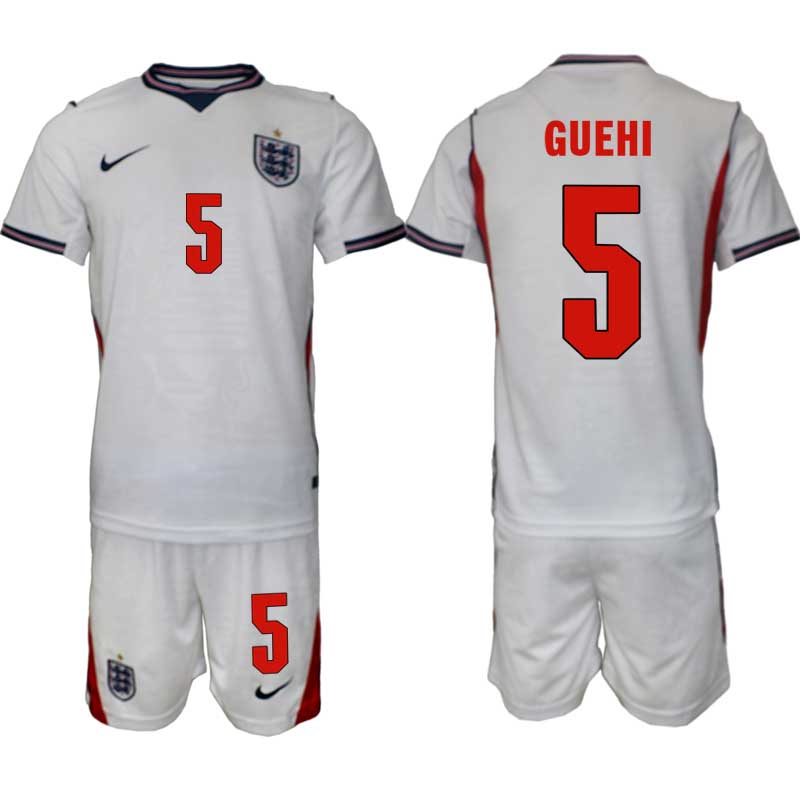 England tröja VM 2026 Hemma Marc Guéhi 5 Herr Fotbollsställ
