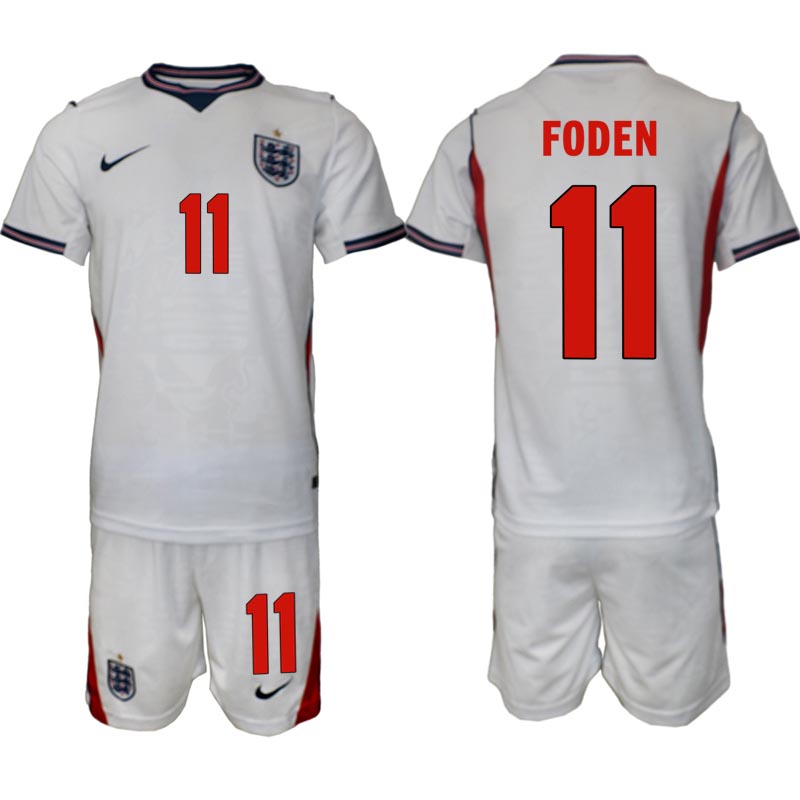 England tröja VM 2026 Hemma Phil Foden 11 Herr Fotbollsställ