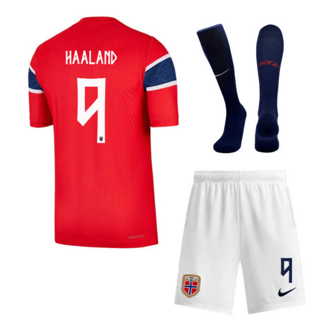 Erling Haaland #9 tröja Norge Hemma VM 2026 Herr Fotbollskit
