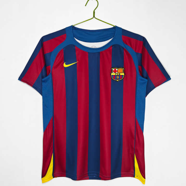 FC Barcelona Hemmatröja 2005/06 Retro Fotbollströja Herr