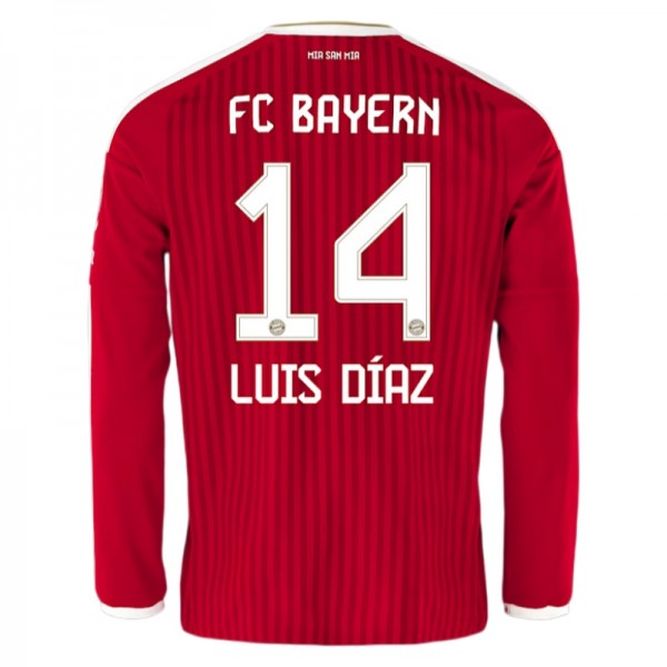 FC Bayern München Fotbollströja 2026/27 Luis Díaz 14 Hemma Herr Långärmad