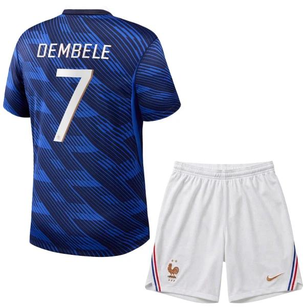 Frankrike Hemma VM 2026 Barn – Ousmane Dembélé #7 Fotbollströjor