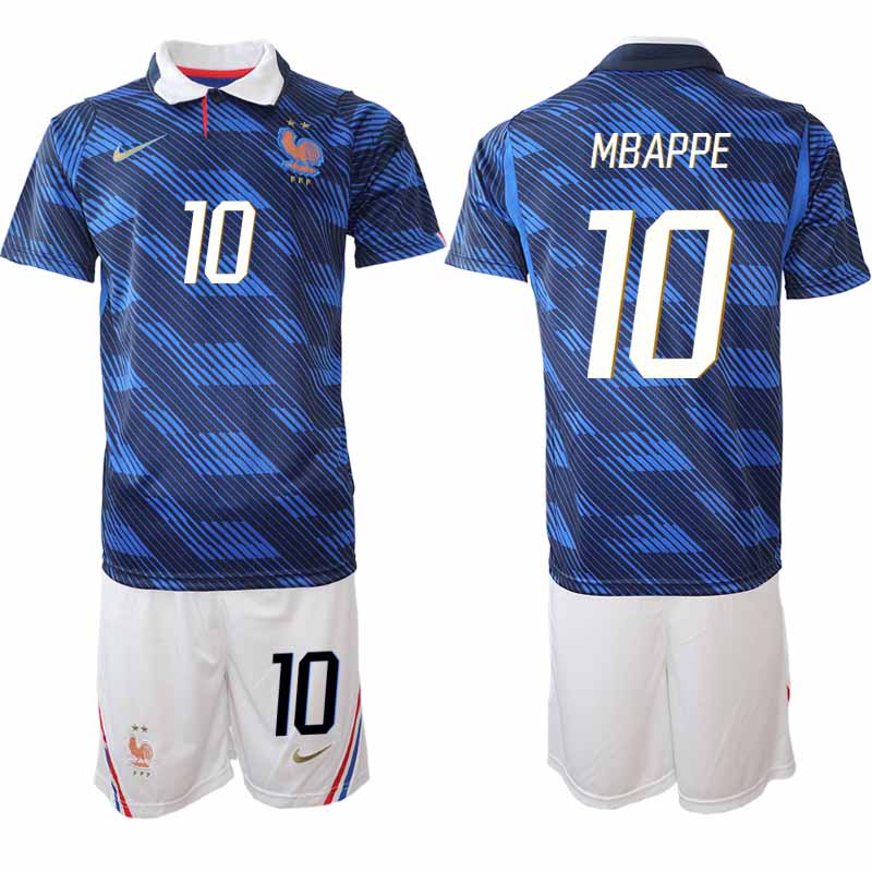 Frankrike Hemma VM 2026 Herr Kylian Mbappé 10 Tröja och Shorts
